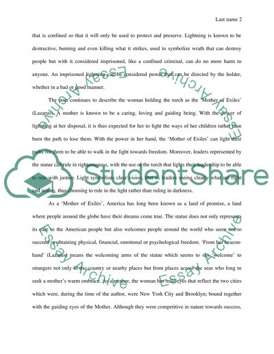 Emma Lazarus Uses Symbolism