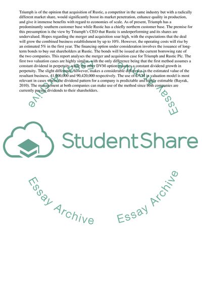 Valuation of Firms in Mergers and Acquisitions