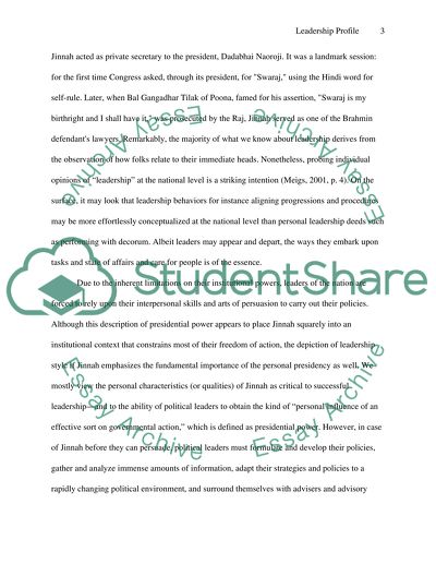 Leadership Profile: Muhammad Ali Jinnah