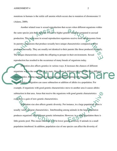 Issues Related to Genetic Diversity