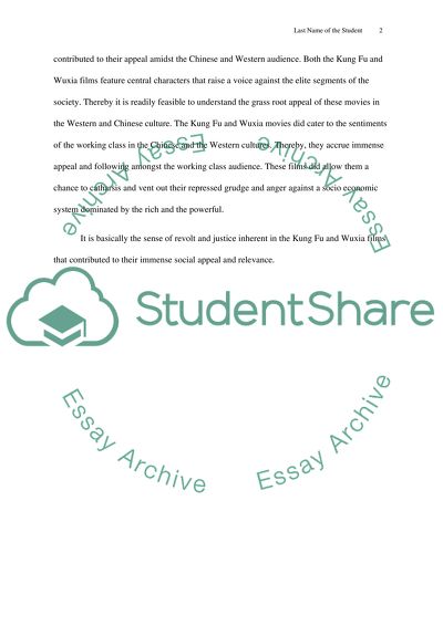 Kung Fu and Wuxia Films