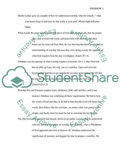 The Importance of the Spiritual Discipline of Worship