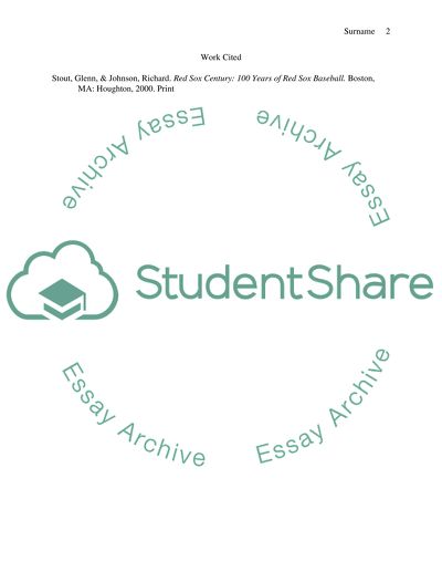 The Boston Red Sox Baseball Team