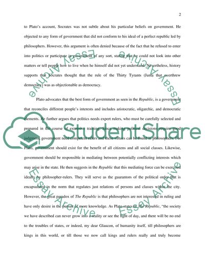 Political Philosophies of Socrates, Plato and Confucius