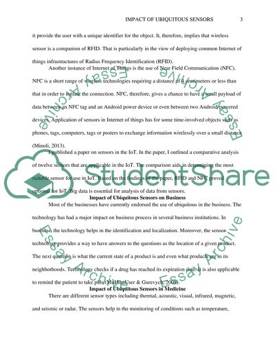 Impact of Ubiquitous Sensors