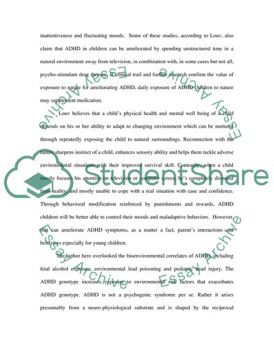 Curing Attention Deficit Disorder