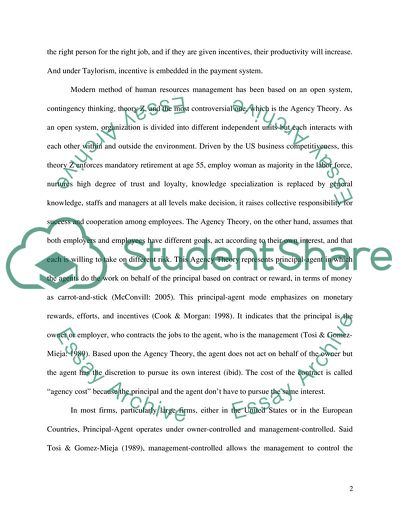 The Agency Theory & vs. the Taylorism of Merit Pay