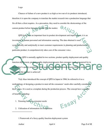 The Methodology of a New Product to Be Brought into the Market