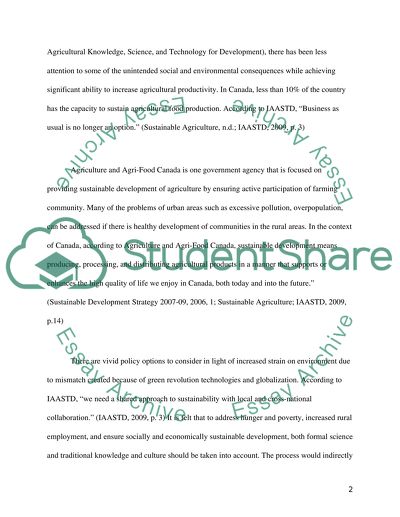 The Potential for Small-Scale Initiatives to Contribute to Sustainable Approaches to Agriculture