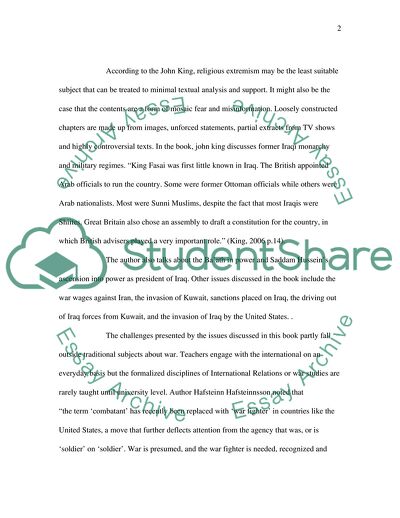 Iraq Then and Now by John King