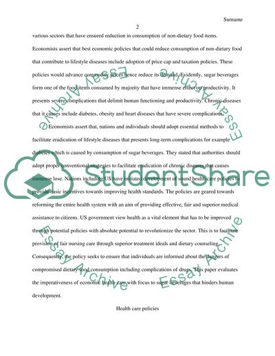 Economics Effects of Taxing Sugar Beverages