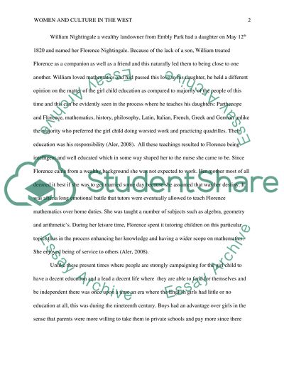 Women and Culture in the West