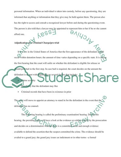 Justice process in the USA