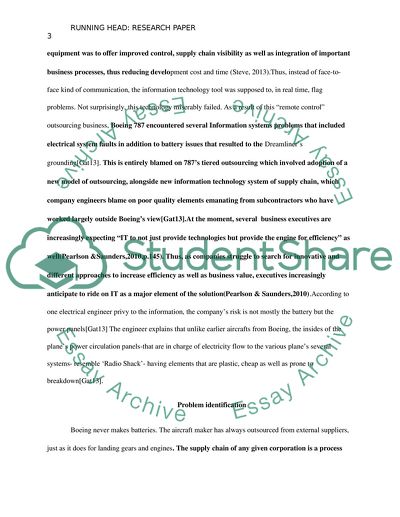 Boeing 787s Outsourcing Problems