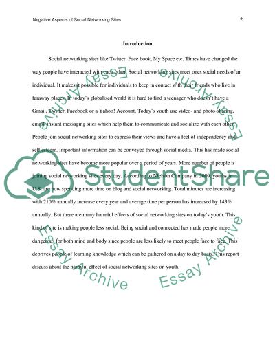 Negative Aspects of Social Networking Sites