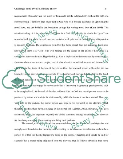 Challenges of the Divine Command Theory