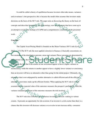 Capital Asset Pricing Model