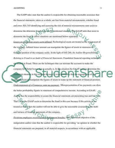 GAAP rules that will assist to determine the fraud in the key areas