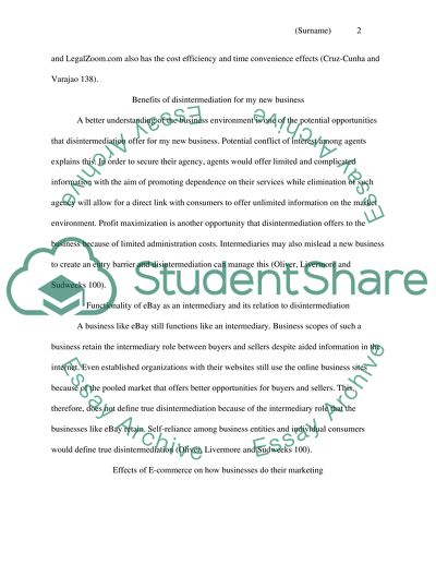 Disintermediation and Reintermediation