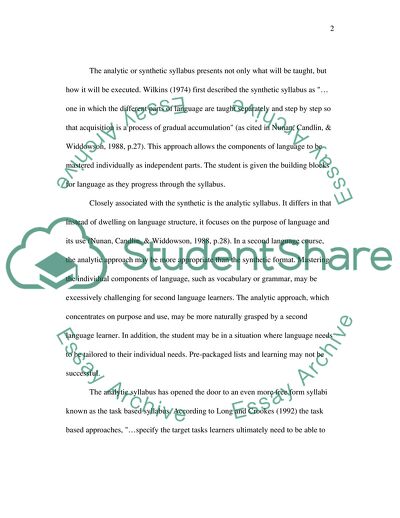 Importance of the Syllabus