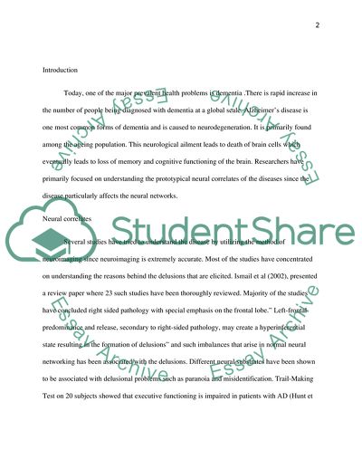 Alzheimers disease and Its Neural Correlates