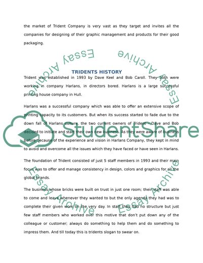 Evaluation of the Trident Company Success