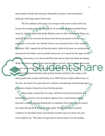 The Impact of the Black Death in Europe