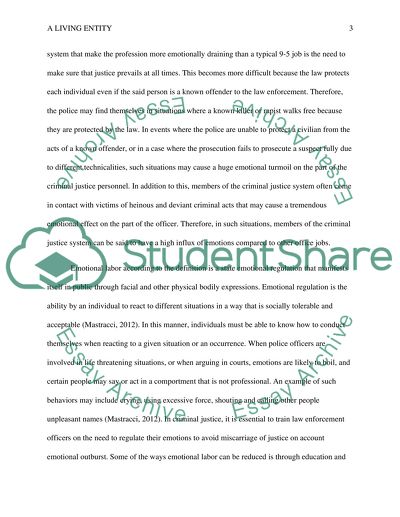 A Living Entity Issues