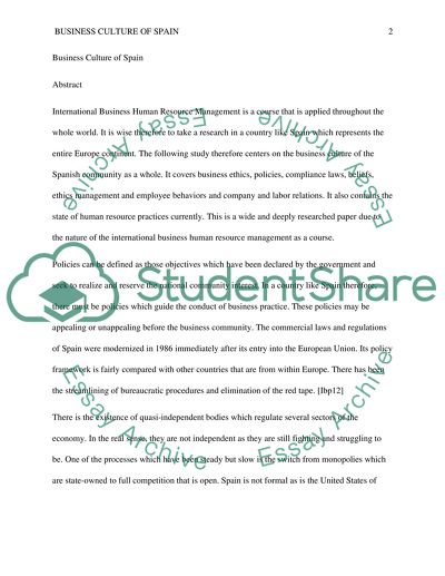 Business Culture of Spain