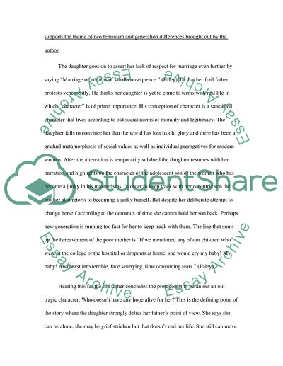 Conversation with My Father by Grace Paley