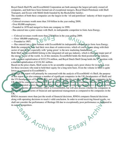 Shell Plc and ExxonMobil - Ideal Rivals in Oil Industry
