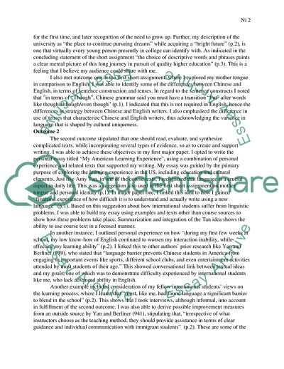 A Reflective Summary of the English 131 Class