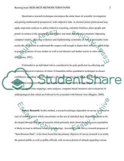 Research Methods Law Term Paper