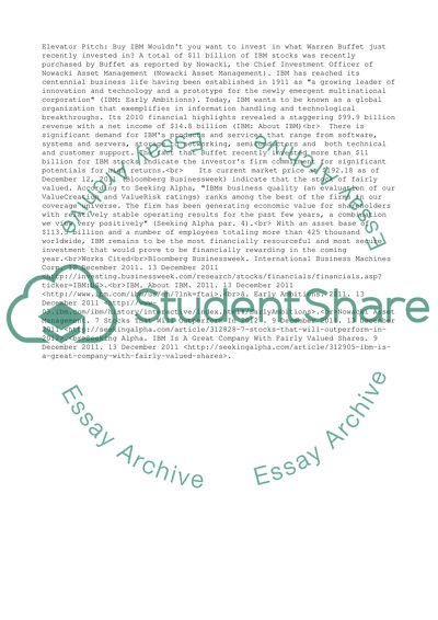 Elevator Pitch about Walmart (OR ANY PUBLIC COMPANY)