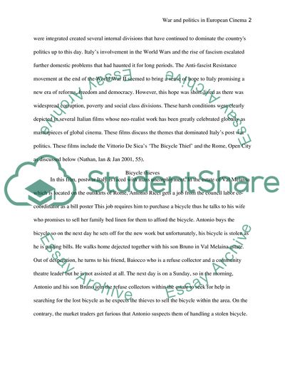 War and Politics in European Cinema