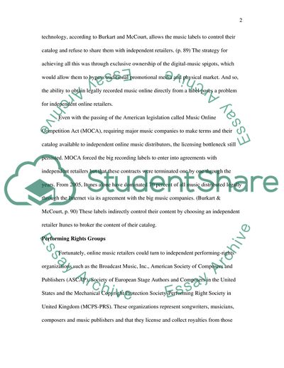 Legal Threats of an Online Music Retailer