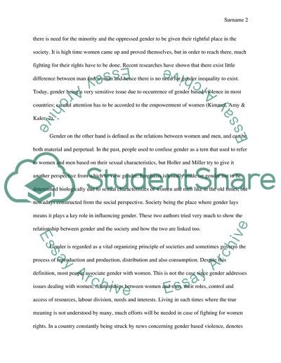 The Feminist Theory Analysis