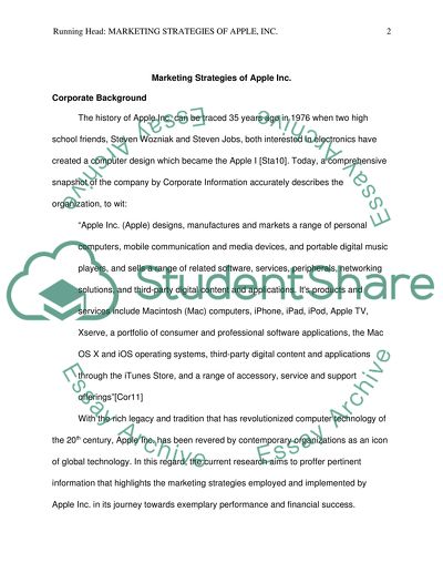 Marketing Strategies Analysis of Apple Inc