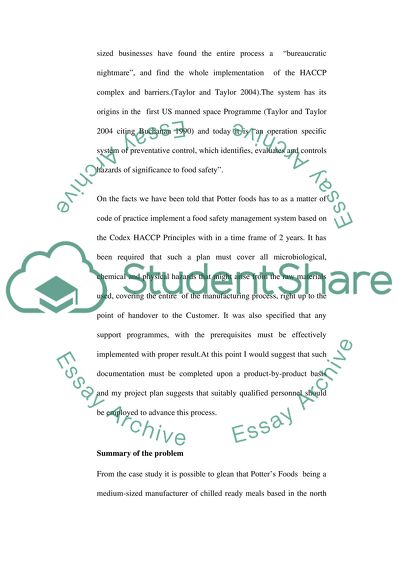 HACCP Audit and Management