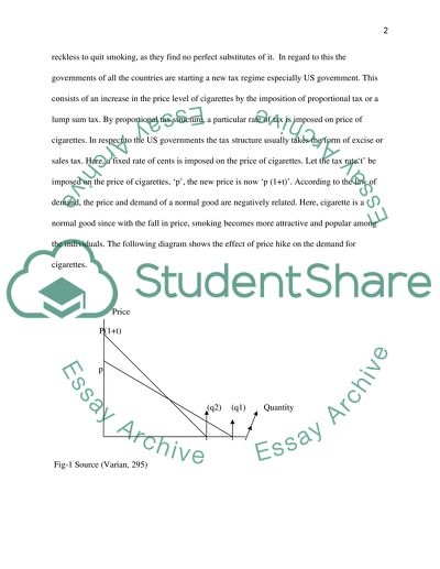 Effects of Cigarette Taxes on the Demand for Cigarettes