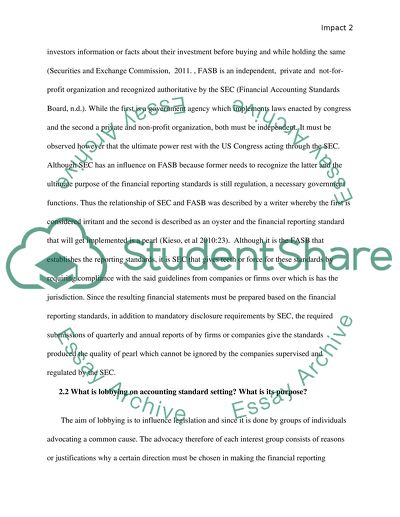 The Impact of Lobbying on Standard Setting in Accounting