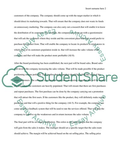 Marketing case analysis