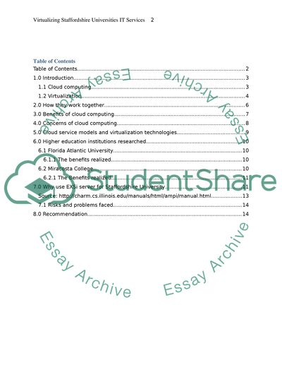 Virtualizing Staffordshire Universities IT Services