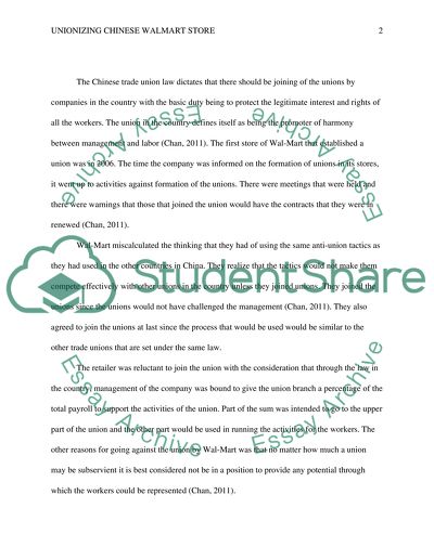 Unionizing Chinese Walmart Store