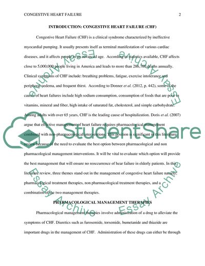 Does Non-pharmacologic Management Prevent the Reoccurrence of Heart Failure