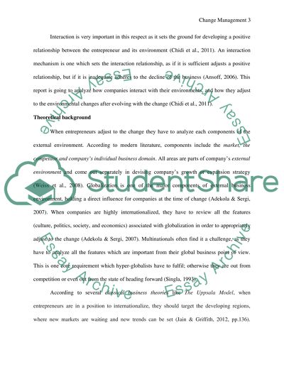 The Features of Market Change