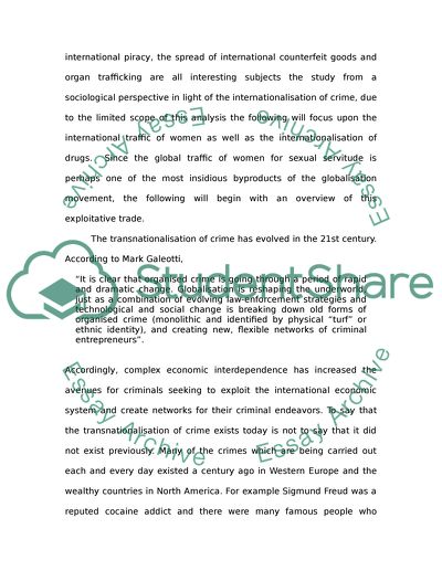 Transnational Crime, Globalisation