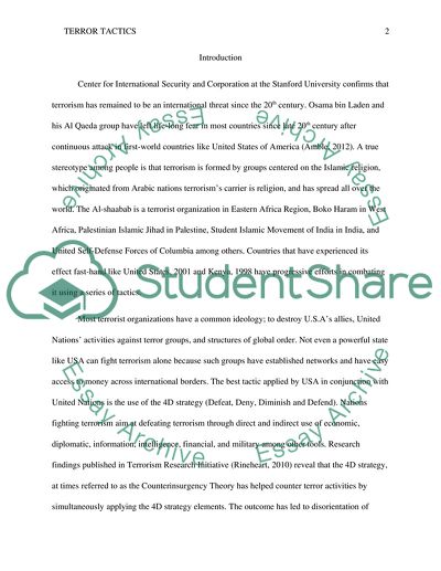 Terrorism Has Remained to Be an International Threat