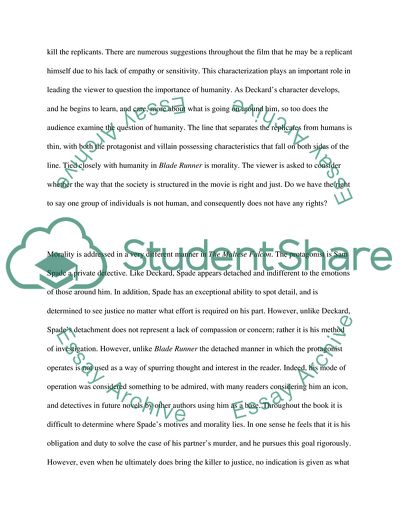 The Concepts of Morality and Humanity in the Maltese Falcon and Blade Runner