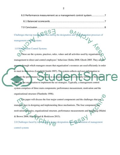 Implementation Processes of Management Control Systems